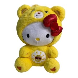 Care Bear x‎ Sanrio Hello Kitty Fun Shine Bear 9" Fun-Size Plush NWOT Valentines